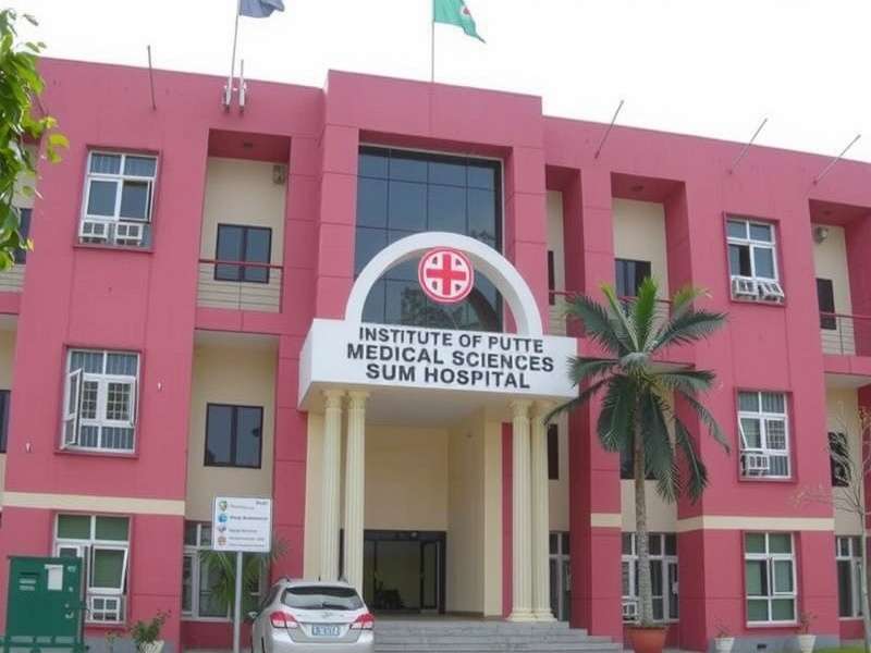 Modern hospital building of Institute of Medical Sciences and Sum Hospital